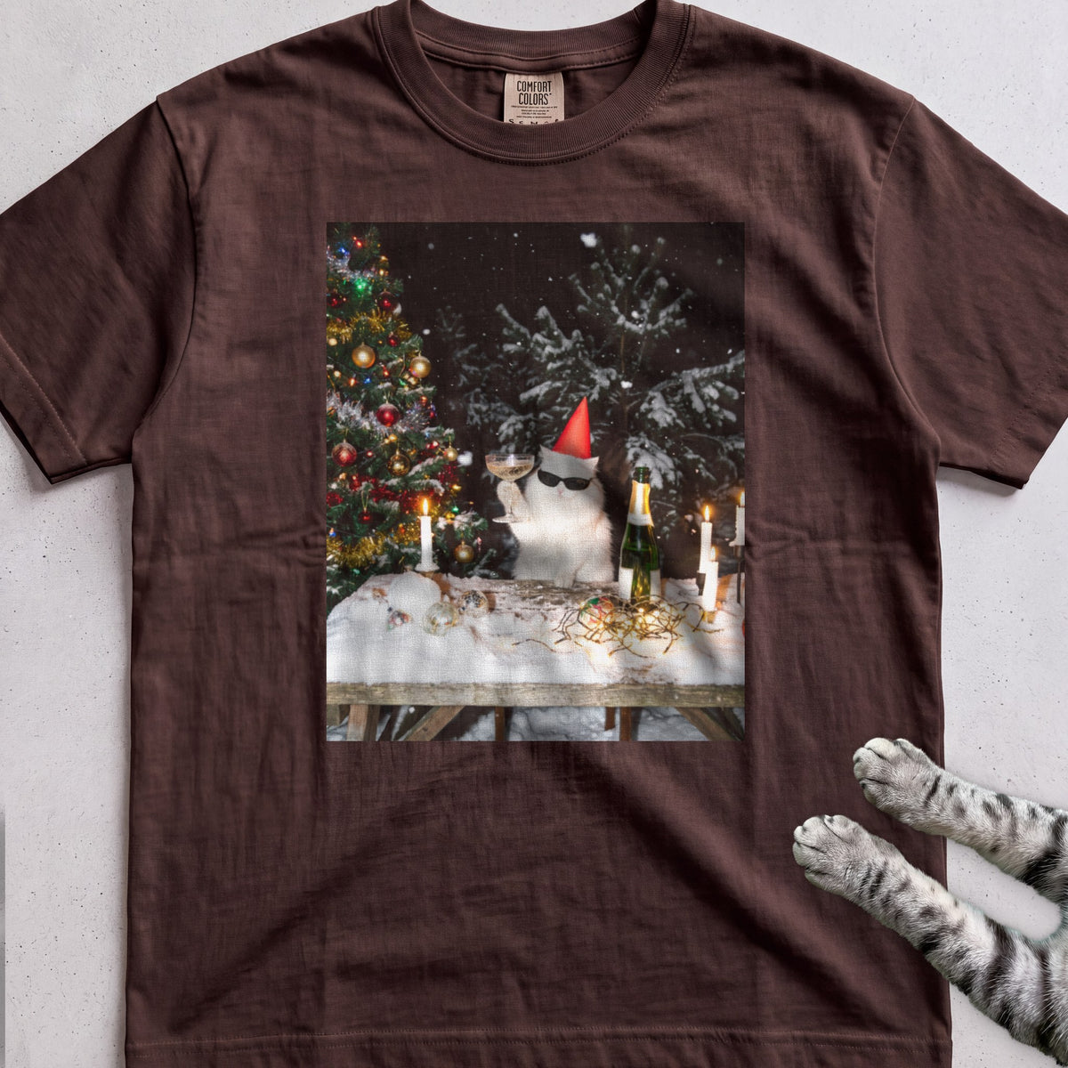 Party Cat T-Shirt - Espresso