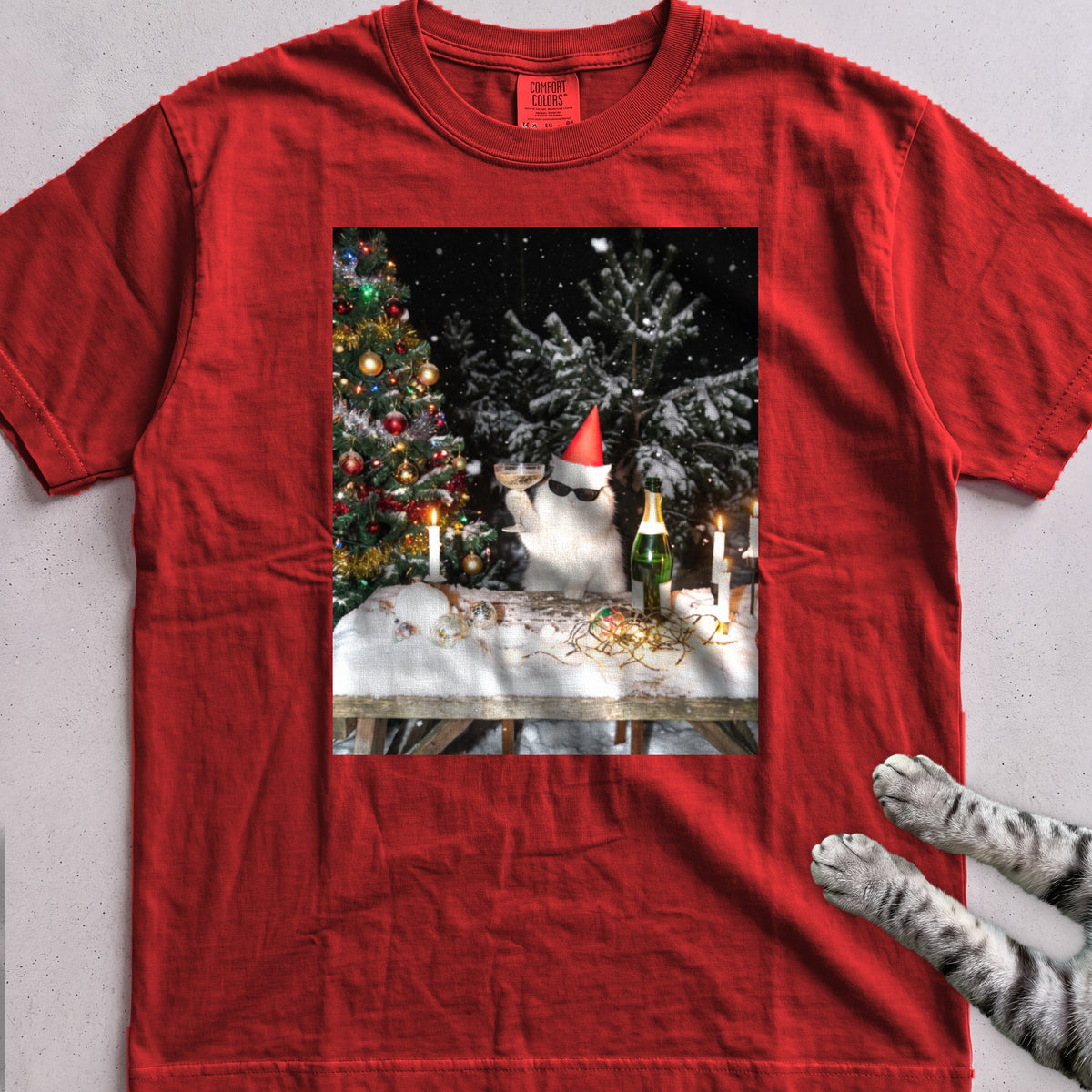 Party Cat T-Shirt - Red