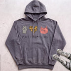 Peace Love Cats Hoodie - Pepper