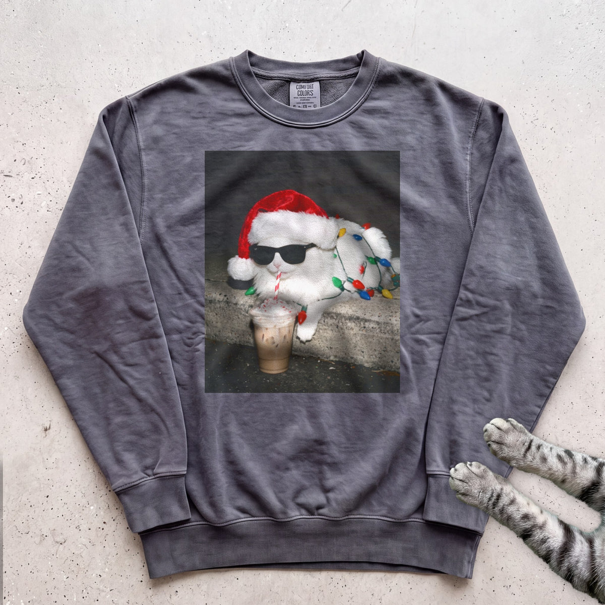 Peppermint Latte Cat Sweatshirt - Pepper