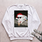Peppermint Latte Cat Sweatshirt - White