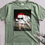 Peppermint Latte Cat T-Shirt - Light Green