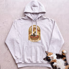 Personalized Apple Picking Cat Hoodie - White