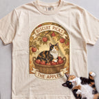 Personalized Apple Picking Cat T-Shirt - Ivory