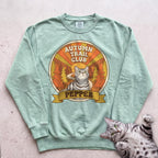 Personalized Autumn Trail Club Cat Sweatshirt - Light Green