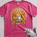 Personalized Autumn Trail Club Cat T-Shirt - Crunchberry
