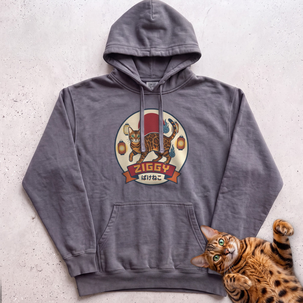 Personalized Bakeneko Spirit Cat Hoodie - Pepper