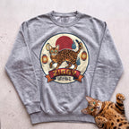 Personalized Bakeneko Spirit Cat Sweatshirt - Grey