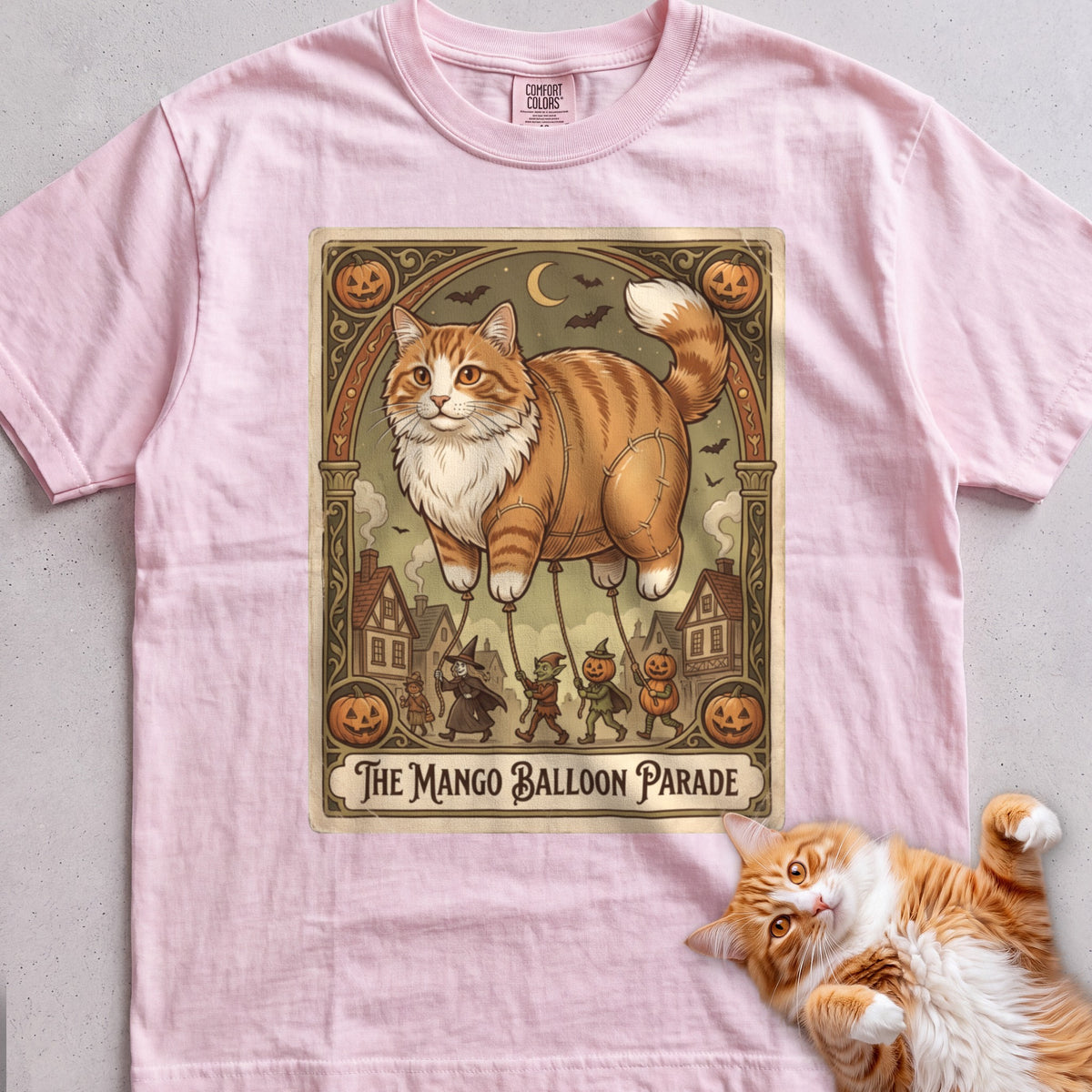 Personalized Balloon Parade Cat T-Shirt - Blossom