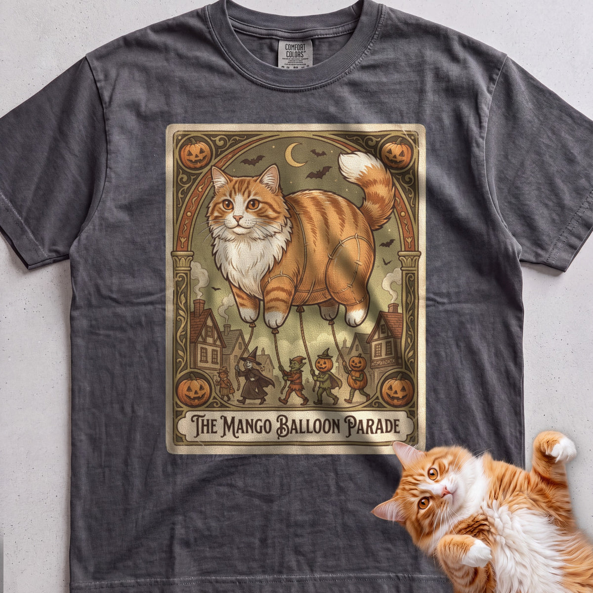 Personalized Balloon Parade Cat T-Shirt - Pepper