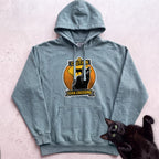 Personalized Black Cat Crossing Hoodie - Seafoam