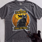 Personalized Black Cat Crossing T-Shirt - Pepper
