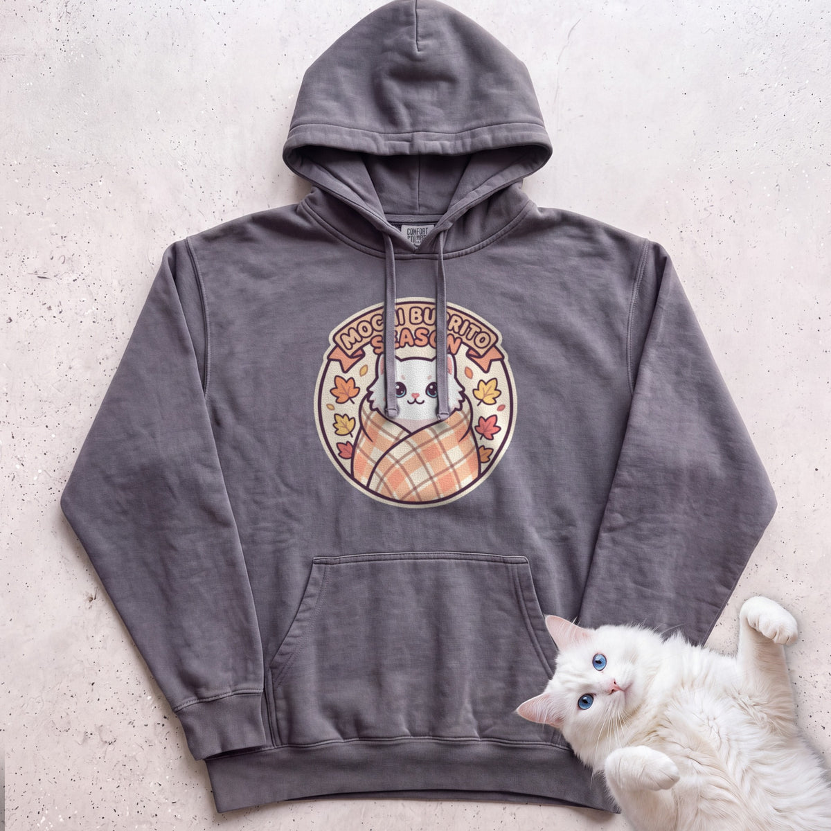Personalized Blanket Burrito Season Cat Hoodie - Pepper
