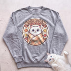 Personalized Blanket Burrito Season Cat Sweatshirt - Grey