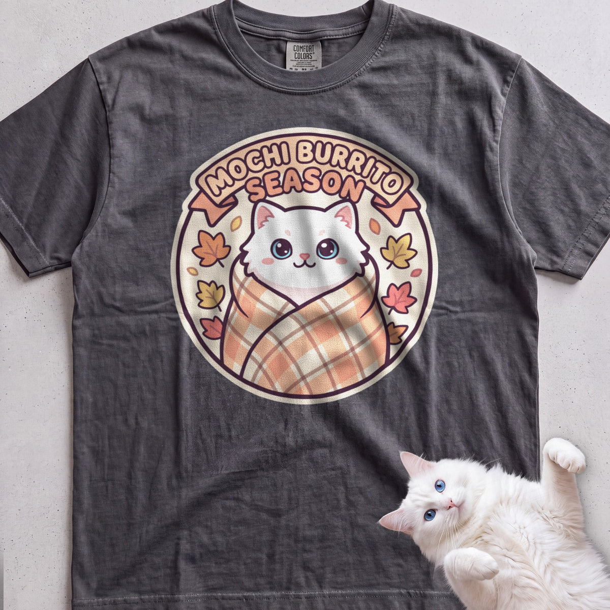 Personalized Blanket Burrito Season Cat T-Shirt - Pepper