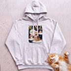 Personalized Bootleg Christmas Cat Hoodie - White