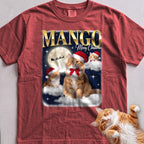 Personalized Bootleg Christmas Cat T-Shirt - Crimson