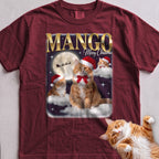 Personalized Bootleg Christmas Cat T-Shirt - Wine