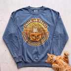 Personalized Candy Tax Cat Sweatshirt - Blue Jean