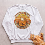 Personalized Candy Tax Cat Sweatshirt - White