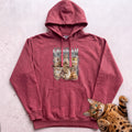 Personalized Cat Collage Hoodie - Crimson