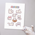 Kawaii Moods personalized cat sticker sheet, Everyday edition