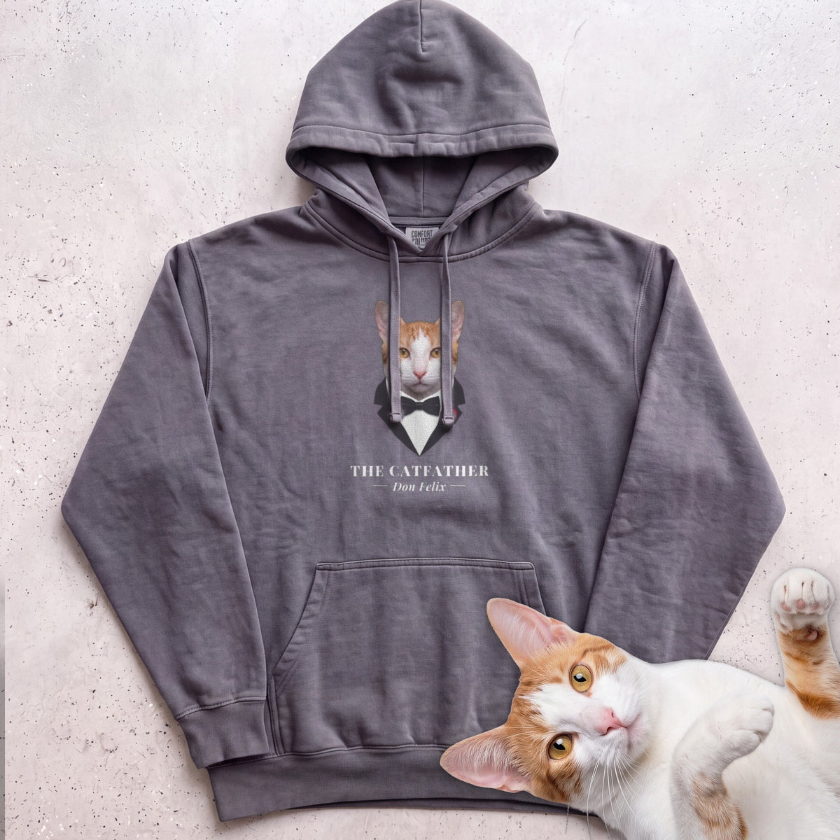 Personalized Catfather Cat Hoodie - Pepper