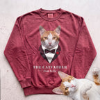 Personalized Catfather Cat Sweatshirt - Crimson