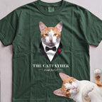 Personalized Catfather Cat T-Shirt - Blue Spruce