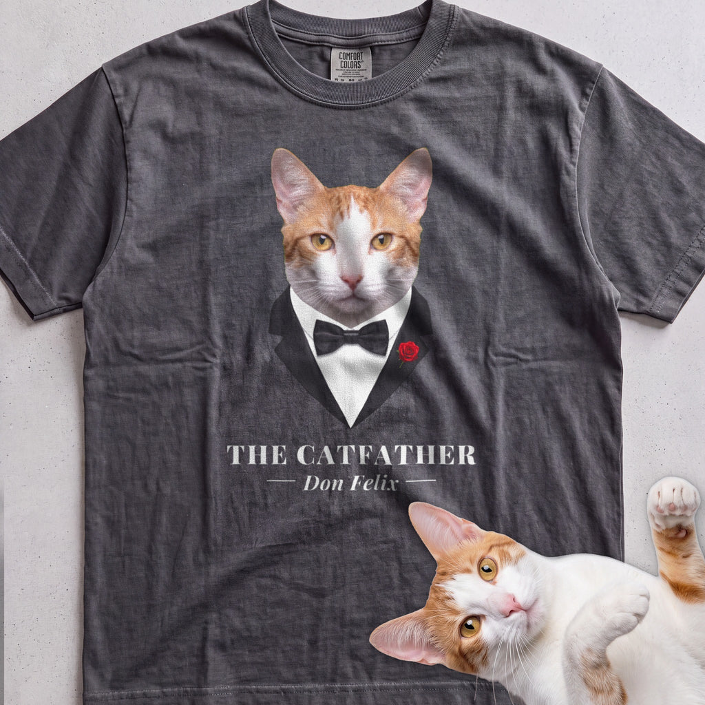 Personalized Catfather Cat T-Shirt - Pepper