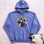 Personalized Cats Hoodie - Flo Blue