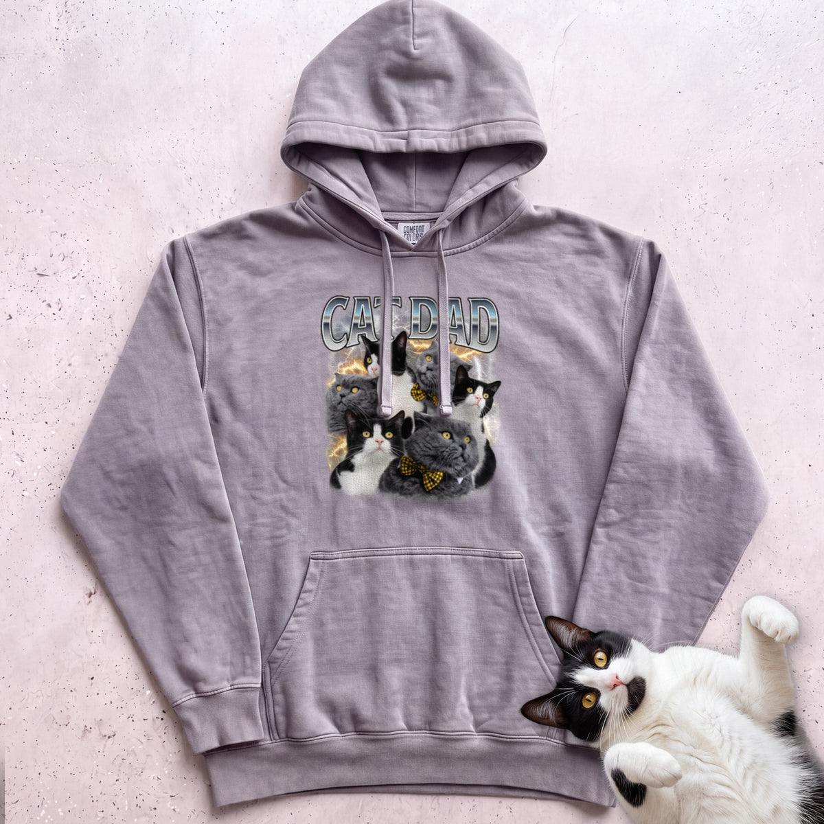 Personalized Cats Hoodie - Grey