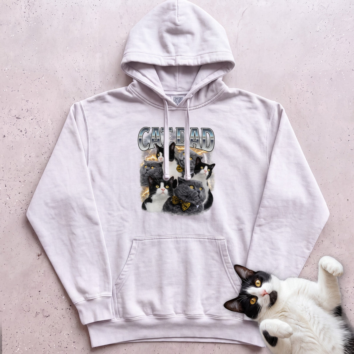 Personalized Cats Hoodie - White