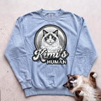 Personalized Cat's Human Sweatshirt - Chambray