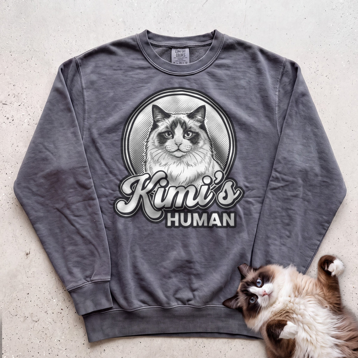 Personalized Cat's Human Sweatshirt - Pepper