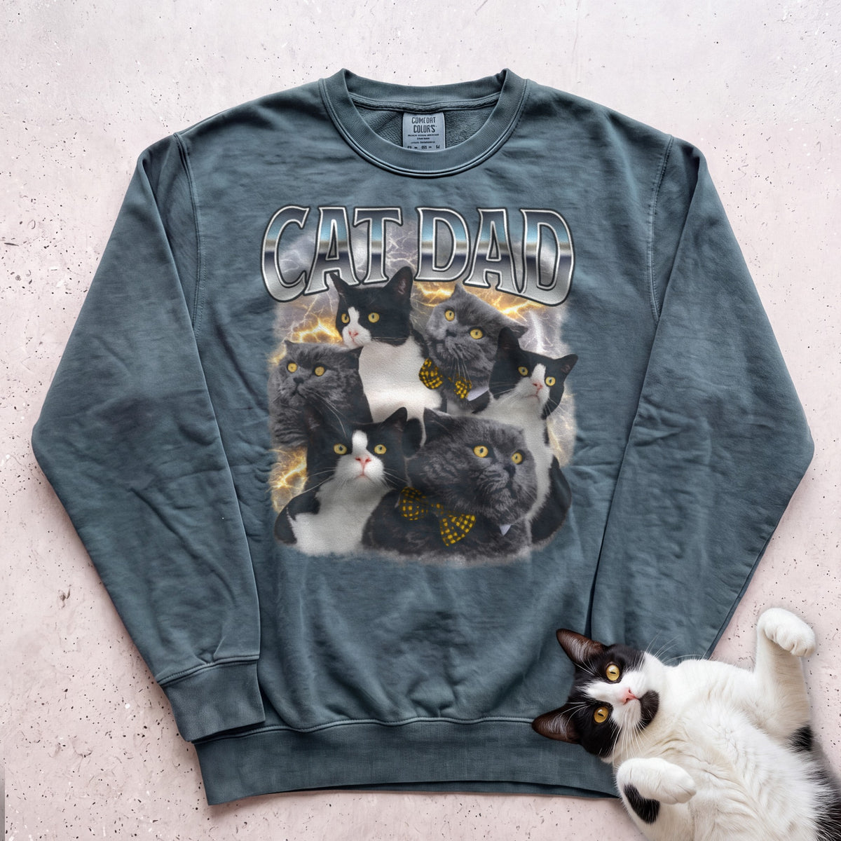 Personalized Cats Sweatshirt - Blue Spruce