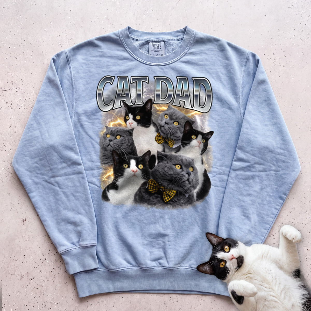 Personalized Cats Sweatshirt - Chambray