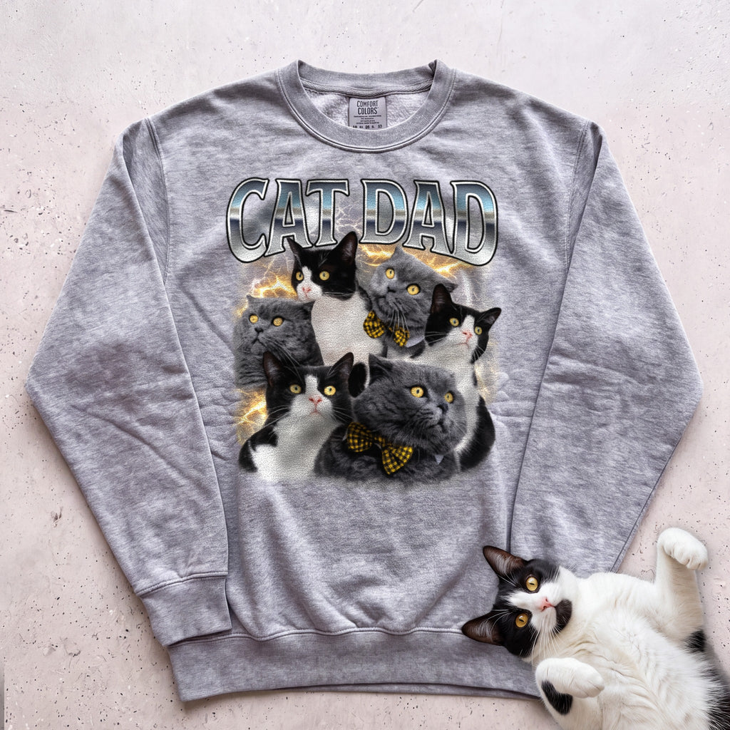 Personalized Cats Sweatshirt - Grey