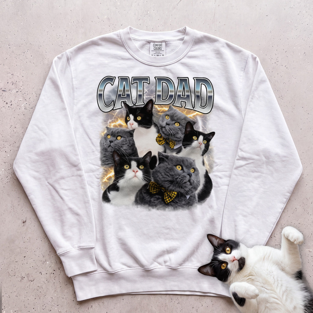 Personalized Cats Sweatshirt - White