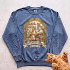 Personalized Chef's Kitchen Cat Sweatshirt - Blue Jean