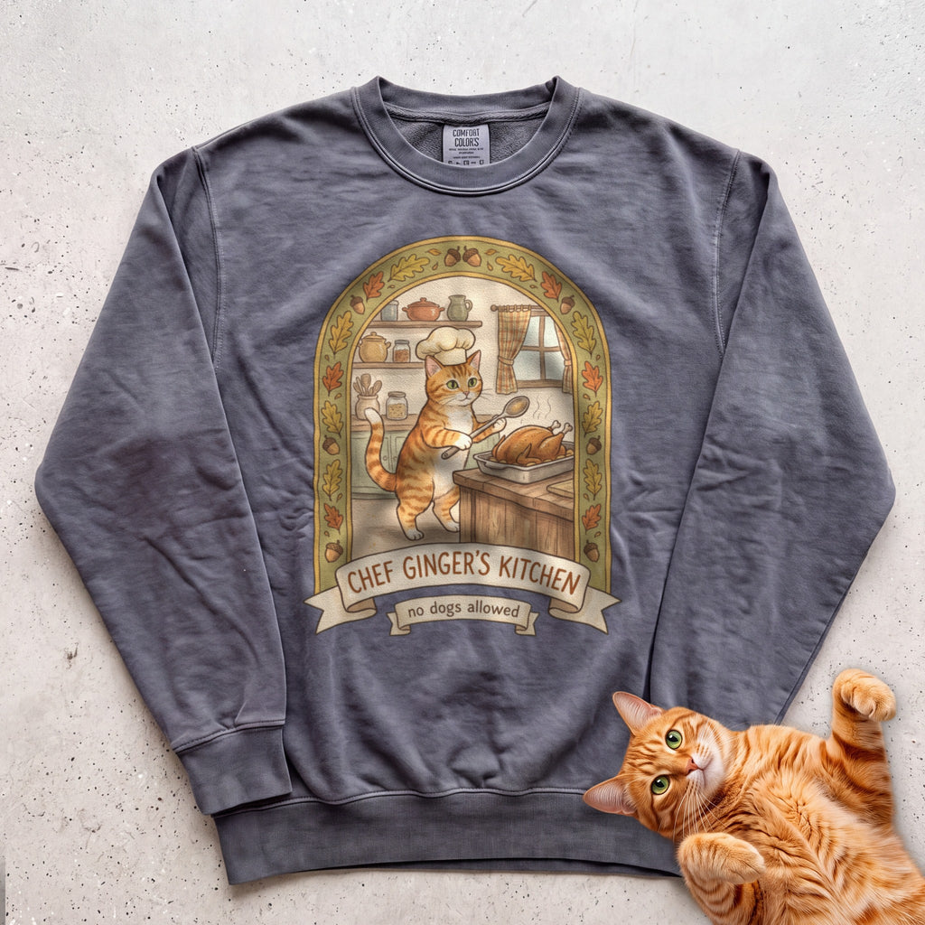 Personalized Chef's Kitchen Cat Sweatshirt - Pepper