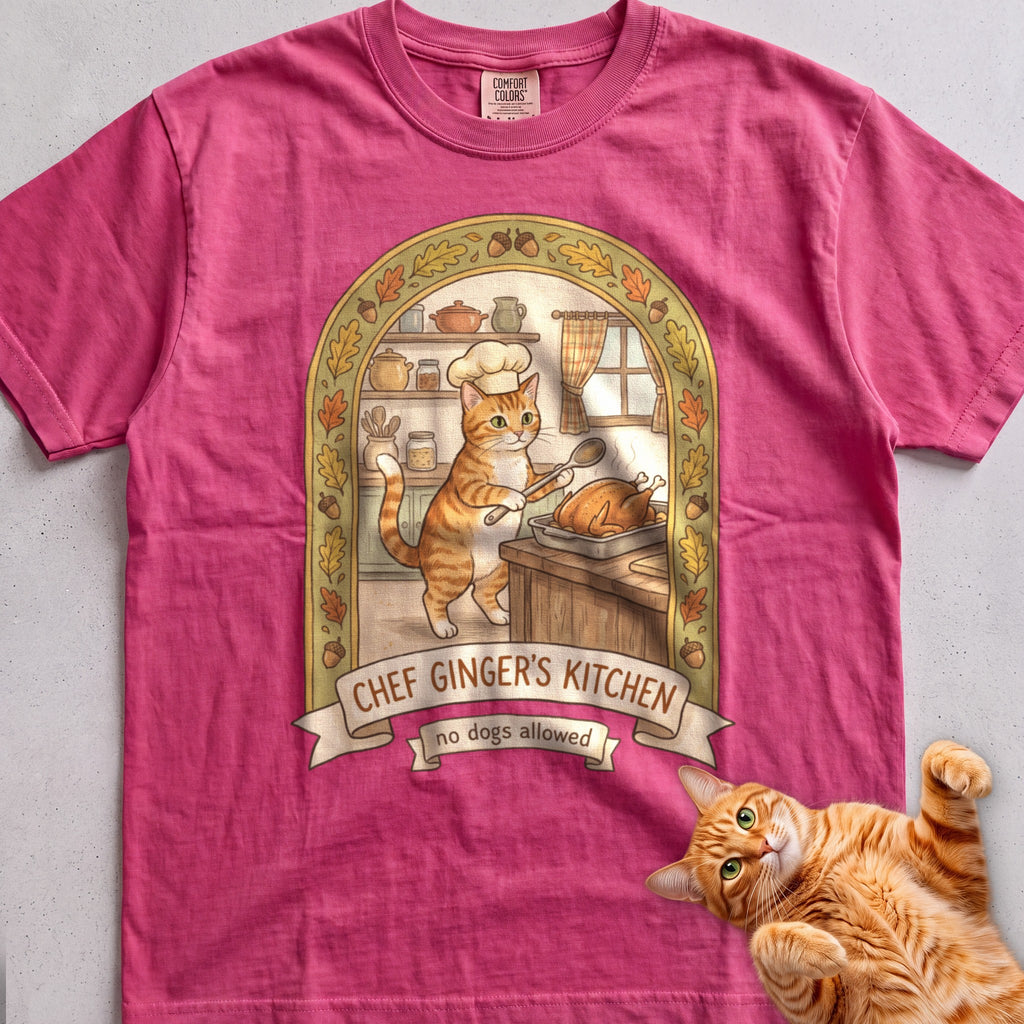 Personalized Chef's Kitchen Cat T-Shirt - Crunchberry