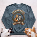 Personalized Christmas Is Better With Cats Sweatshirt - Blue Spruce