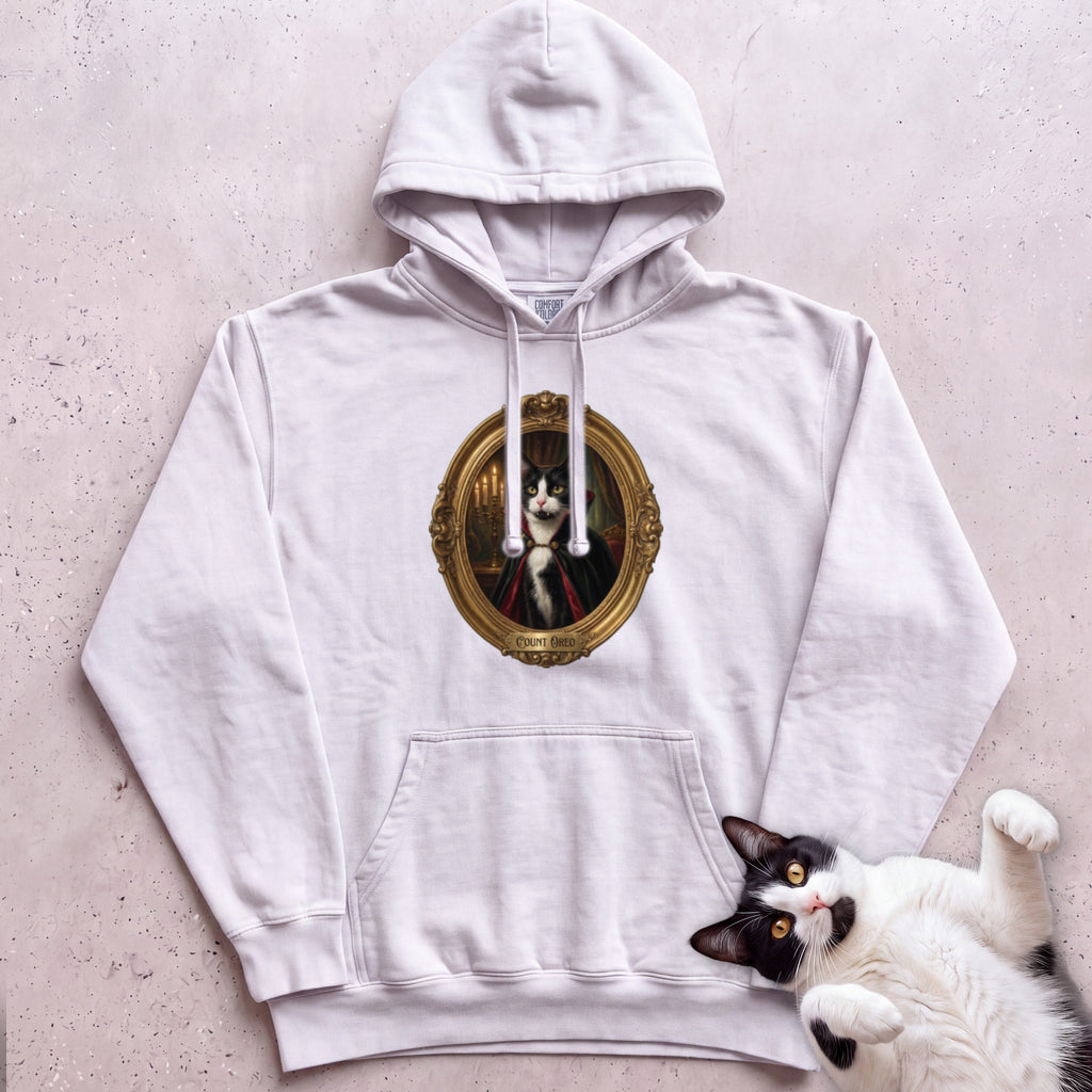 Personalized Count Vampire Cat Hoodie - White