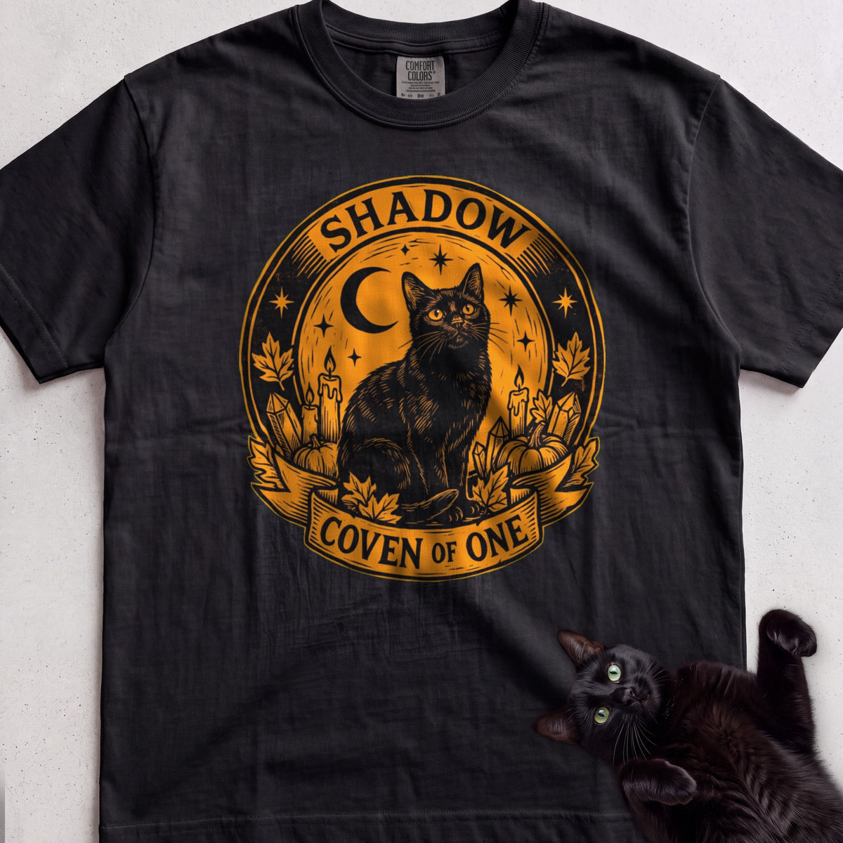 Personalized Coven of One Cat T-Shirt - Black