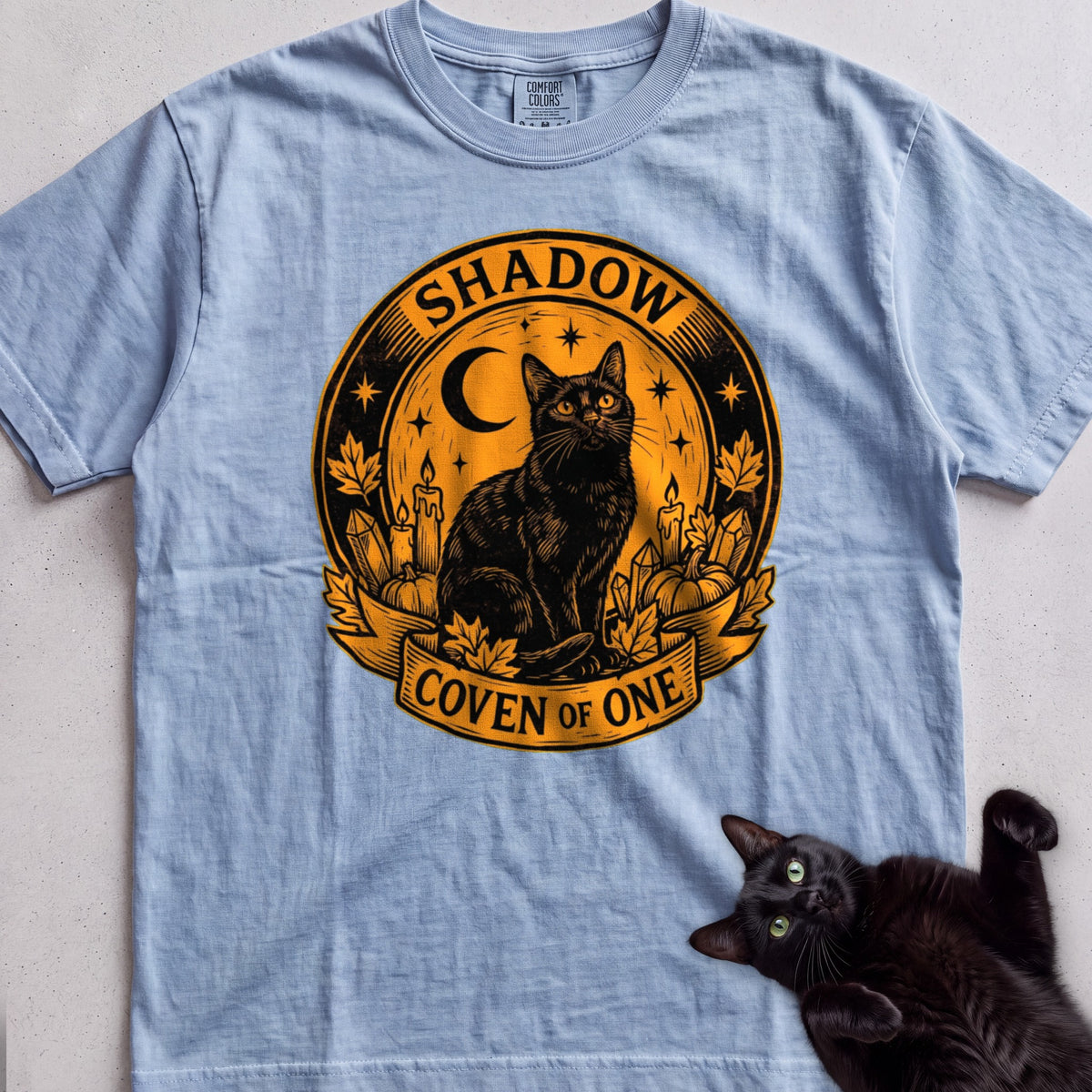 Personalized Coven of One Cat T-Shirt - Chambray