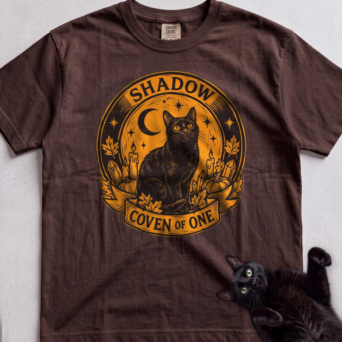 Personalized Coven of One Cat T-Shirt - Espresso