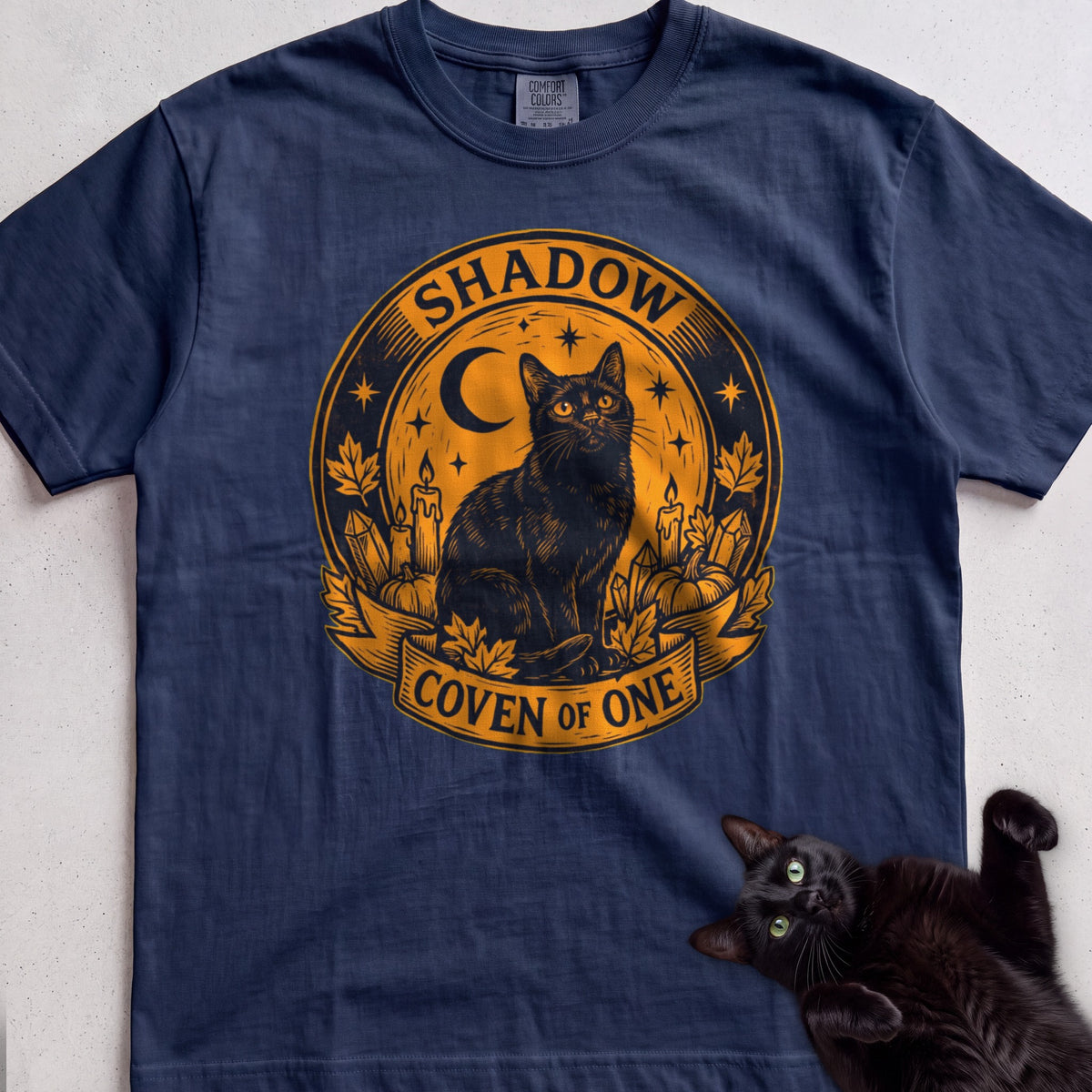 Personalized Coven of One Cat T-Shirt - True Navy