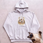 Personalized Cozy & Thankful Cat Hoodie - White