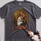 Personalized Crown of Autumn Leaves Cat T-Shirt - Pepper